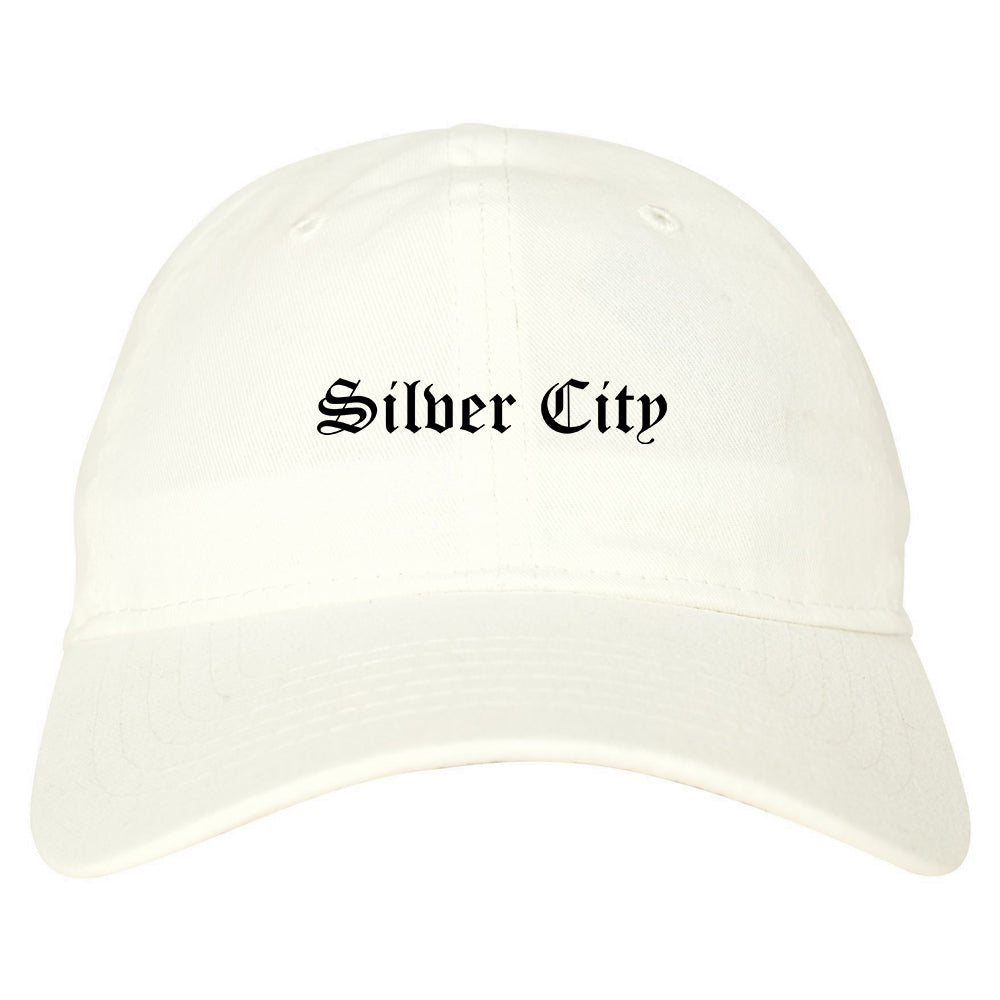 Silver City New Mexico NM Old English Mens Dad Hat Baseball Cap White