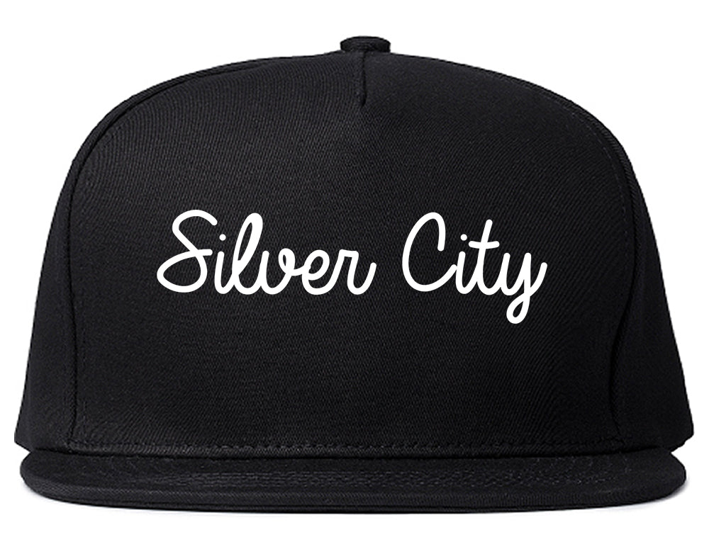 Silver City New Mexico NM Script Mens Snapback Hat Black