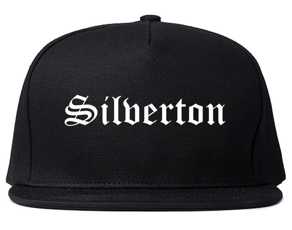 Silverton Oregon OR Old English Mens Snapback Hat Black