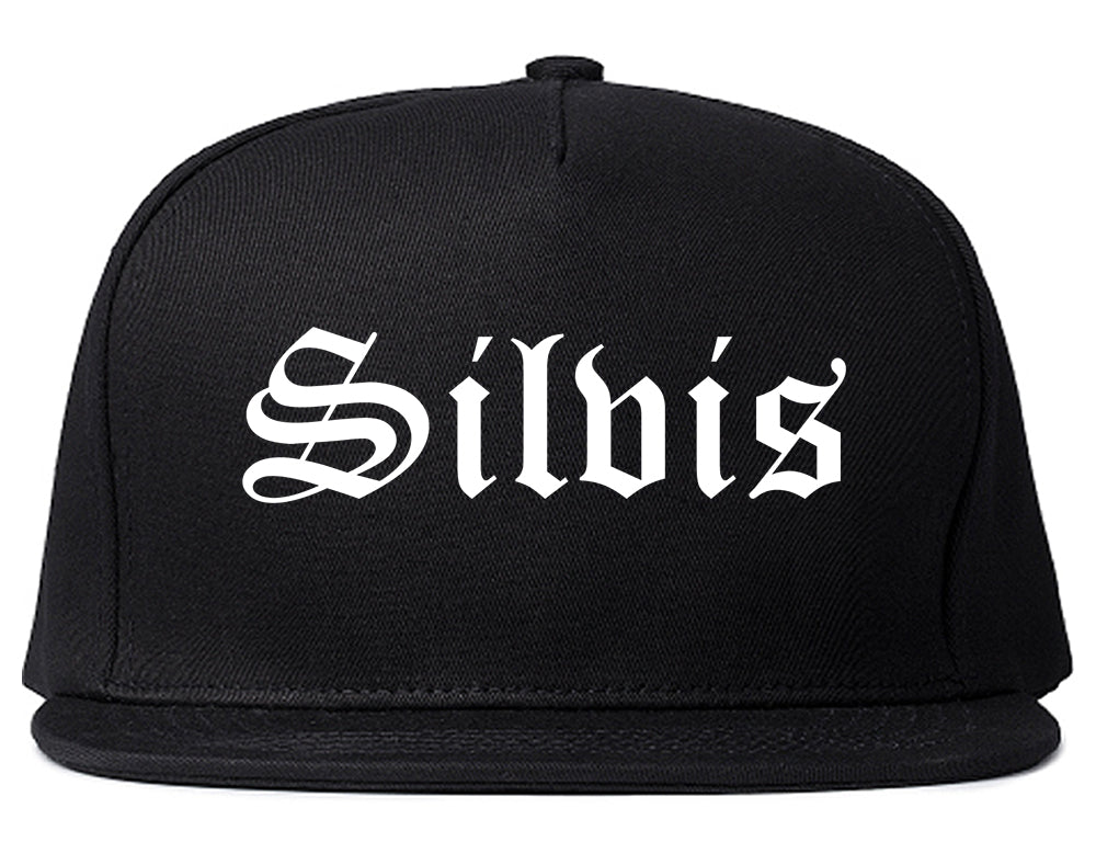 Silvis Illinois IL Old English Mens Snapback Hat Black