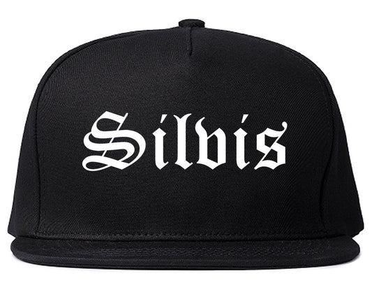 Silvis Illinois IL Old English Mens Snapback Hat Black