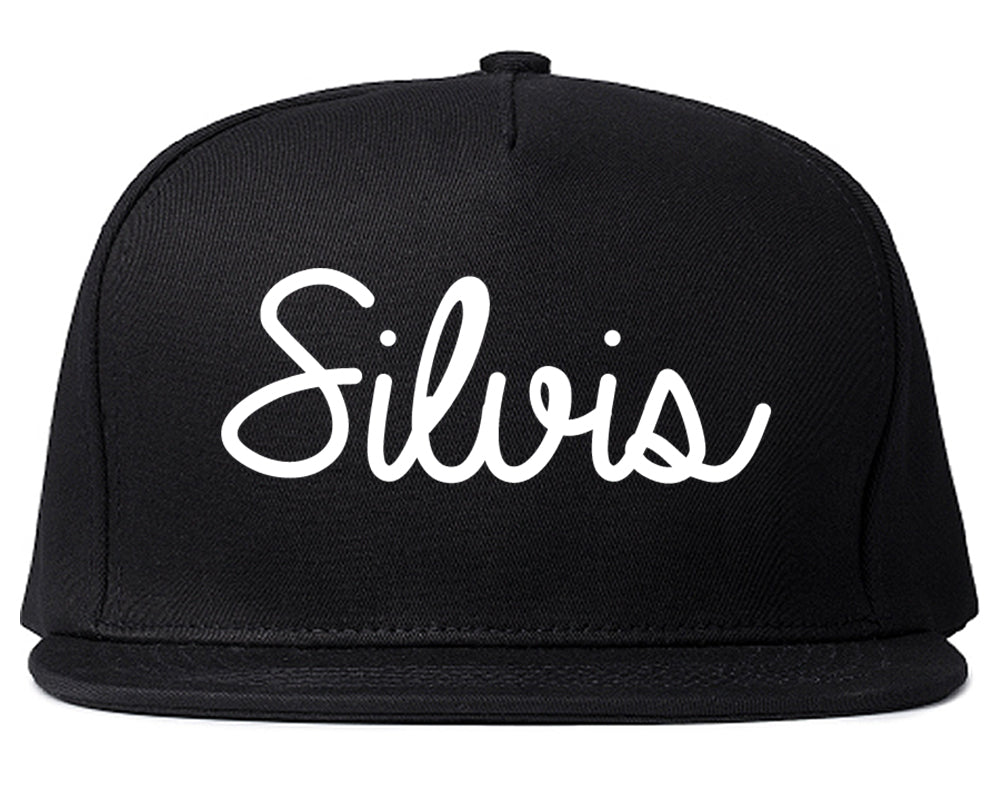 Silvis Illinois IL Script Mens Snapback Hat Black