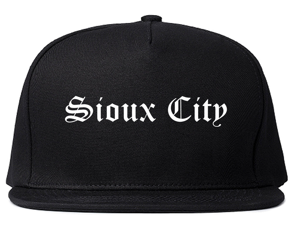 Sioux City Iowa IA Old English Mens Snapback Hat Black