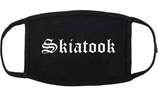 Skiatook Oklahoma OK Old English Cotton Face Mask Black
