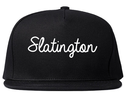 Slatington Pennsylvania PA Script Mens Snapback Hat Black