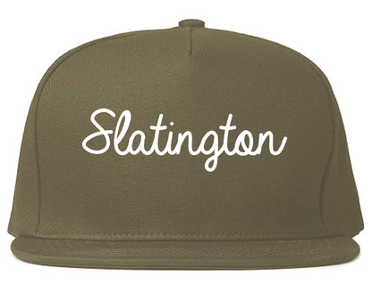 Slatington Pennsylvania PA Script Mens Snapback Hat Grey