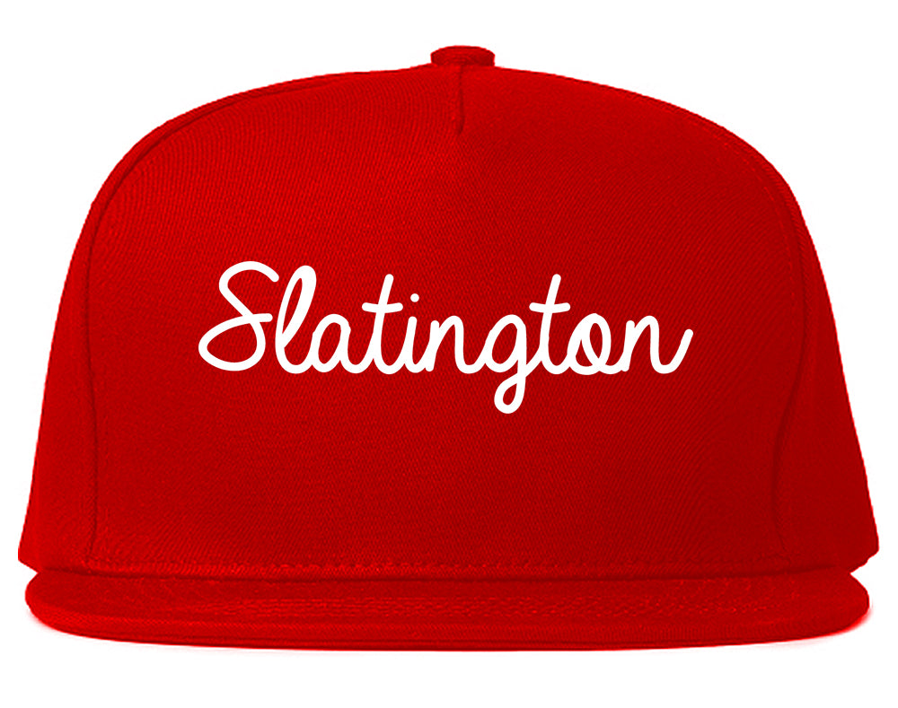 Slatington Pennsylvania PA Script Mens Snapback Hat Red