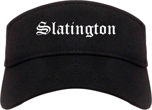 Slatington Pennsylvania PA Old English Mens Visor Cap Hat Black