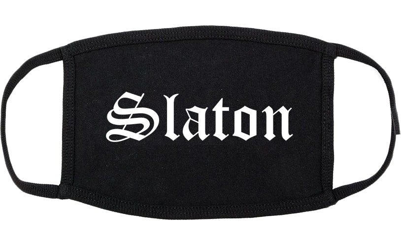 Slaton Texas TX Old English Cotton Face Mask Black