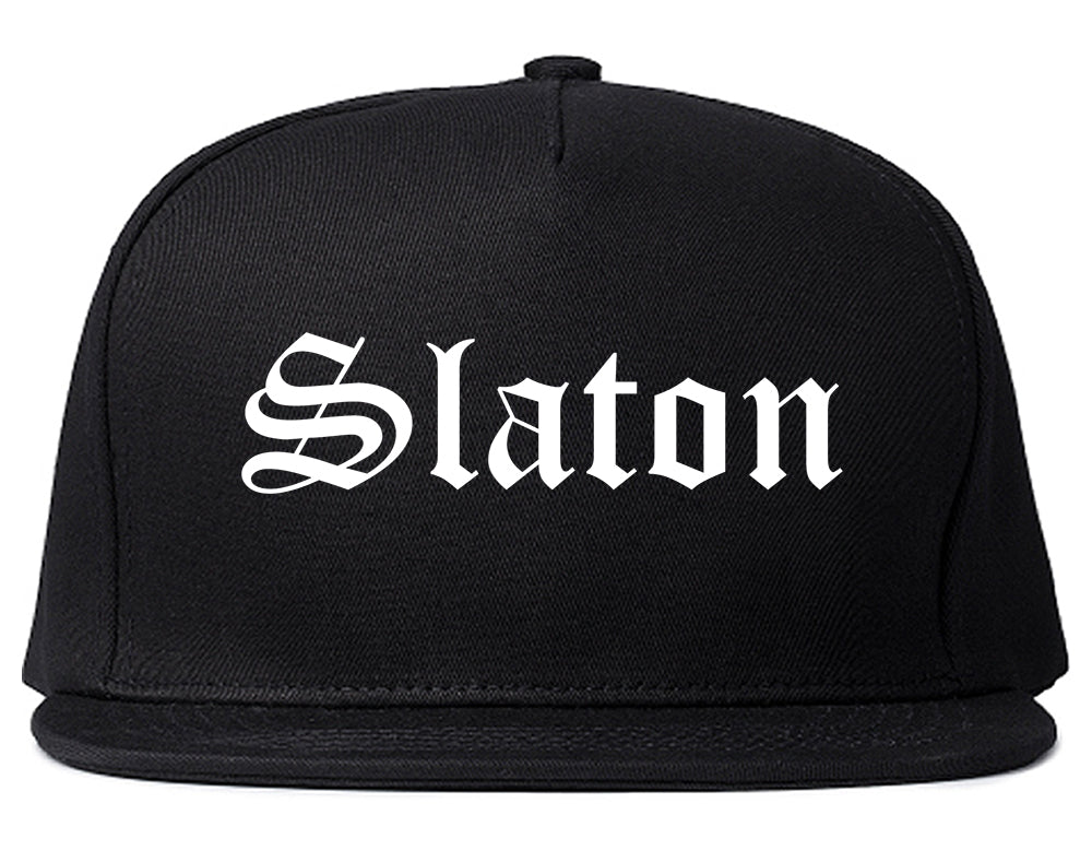 Slaton Texas TX Old English Mens Snapback Hat Black