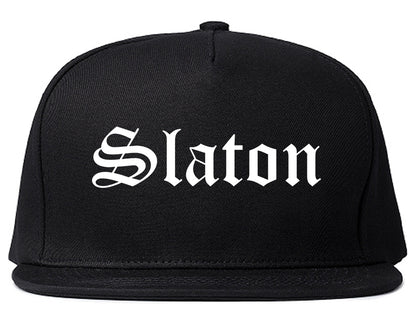 Slaton Texas TX Old English Mens Snapback Hat Black