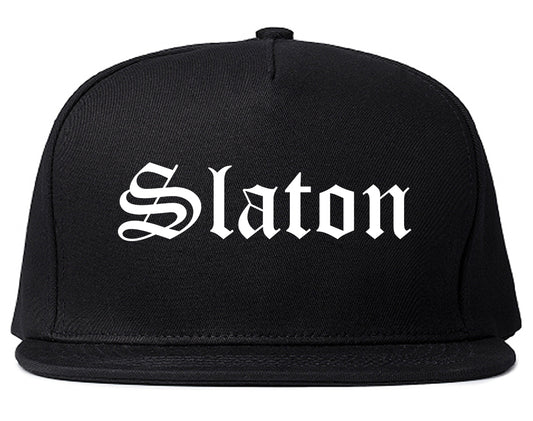 Slaton Texas TX Old English Mens Snapback Hat Black