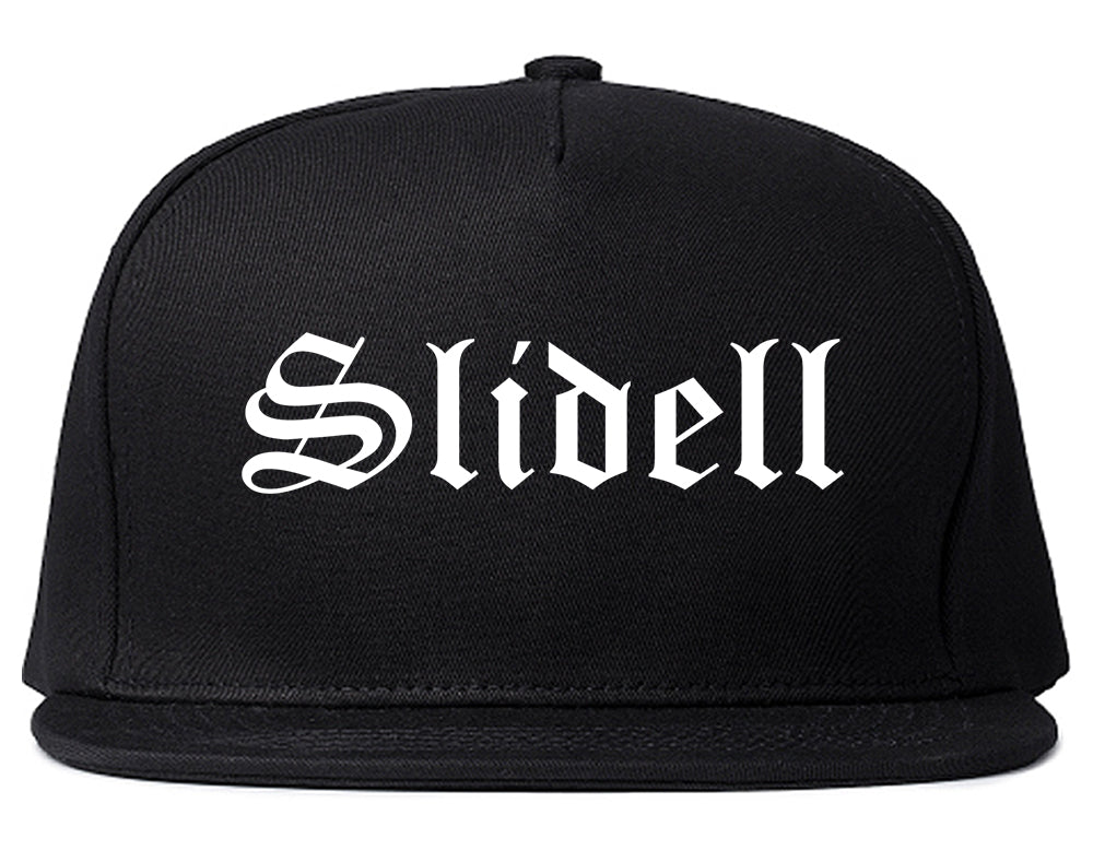 Slidell Louisiana LA Old English Mens Snapback Hat Black
