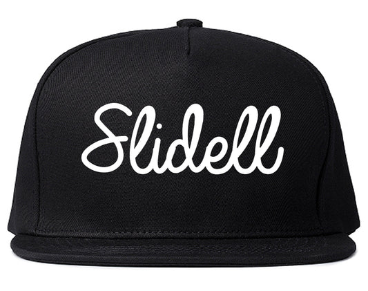 Slidell Louisiana LA Script Mens Snapback Hat Black
