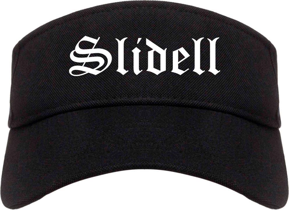 Slidell Louisiana LA Old English Mens Visor Cap Hat Black