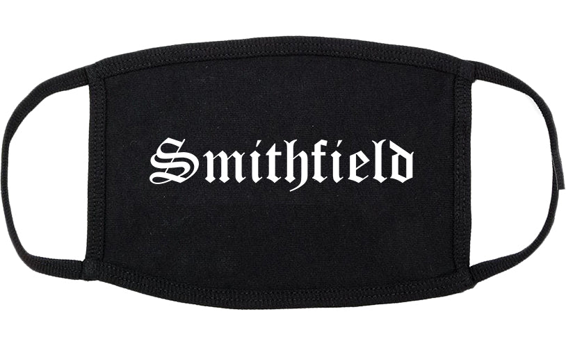 Smithfield North Carolina NC Old English Cotton Face Mask Black