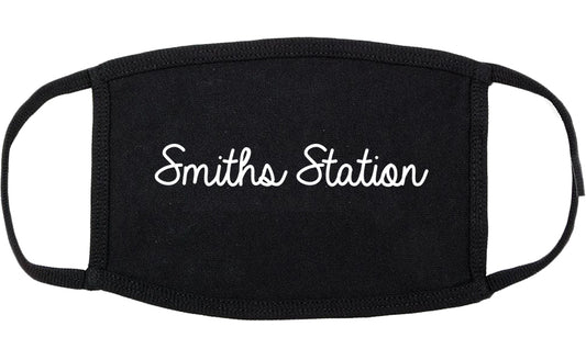 Smiths Station Alabama AL Script Cotton Face Mask Black