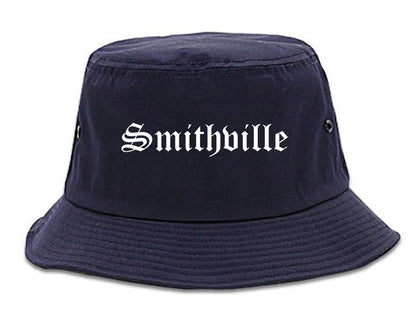 Smithville Tennessee TN Old English Mens Bucket Hat Navy Blue