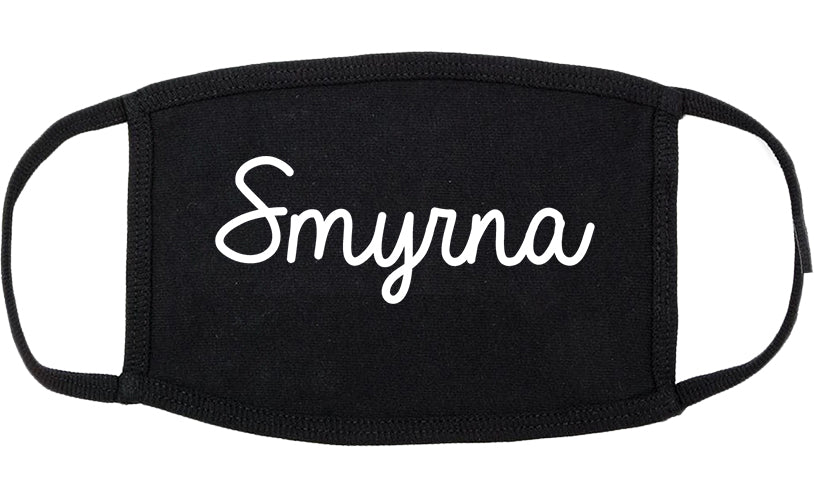 Smyrna Georgia GA Script Cotton Face Mask Black