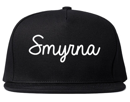 Smyrna Georgia GA Script Mens Snapback Hat Black