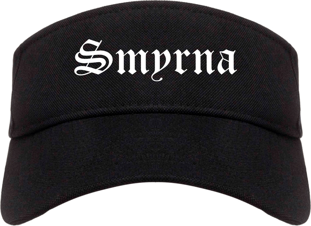 Smyrna Georgia GA Old English Mens Visor Cap Hat Black