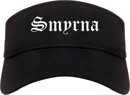 Smyrna Georgia GA Old English Mens Visor Cap Hat Black