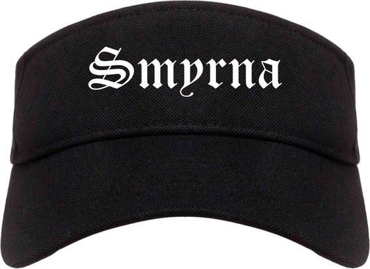 Smyrna Georgia GA Old English Mens Visor Cap Hat Black