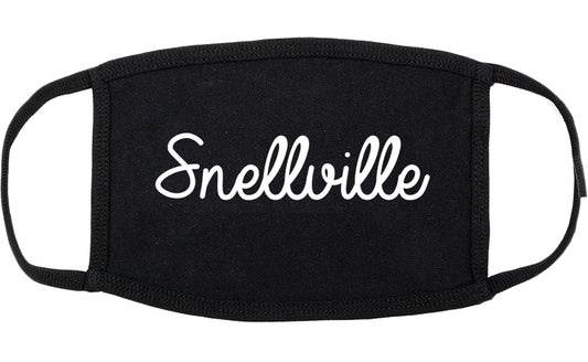 Snellville Georgia GA Script Cotton Face Mask Black