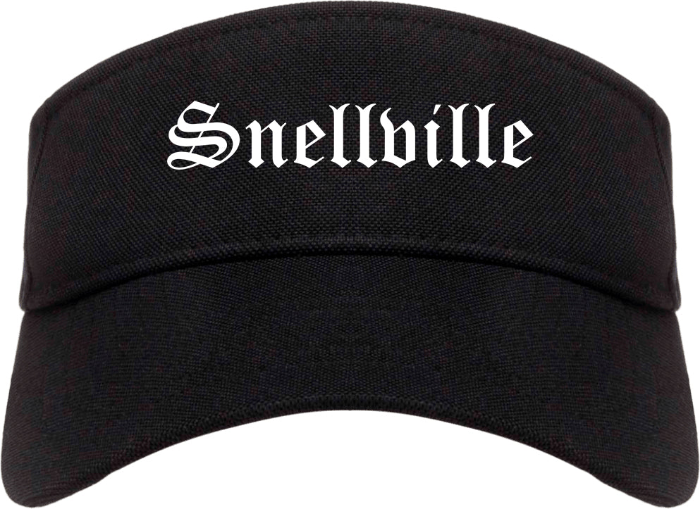 Snellville Georgia GA Old English Mens Visor Cap Hat Black