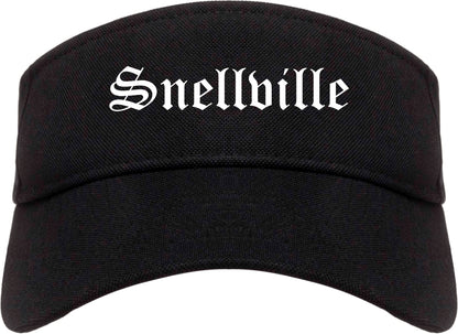 Snellville Georgia GA Old English Mens Visor Cap Hat Black