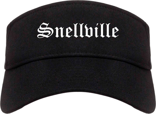 Snellville Georgia GA Old English Mens Visor Cap Hat Black