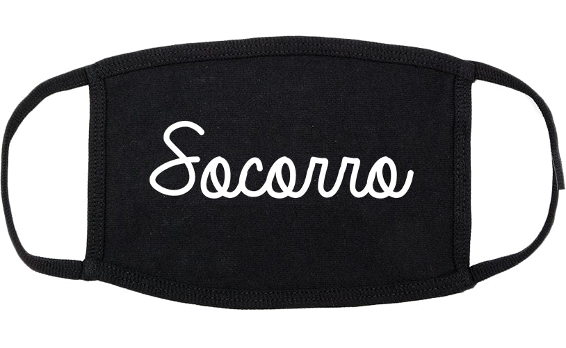 Socorro New Mexico NM Script Cotton Face Mask Black