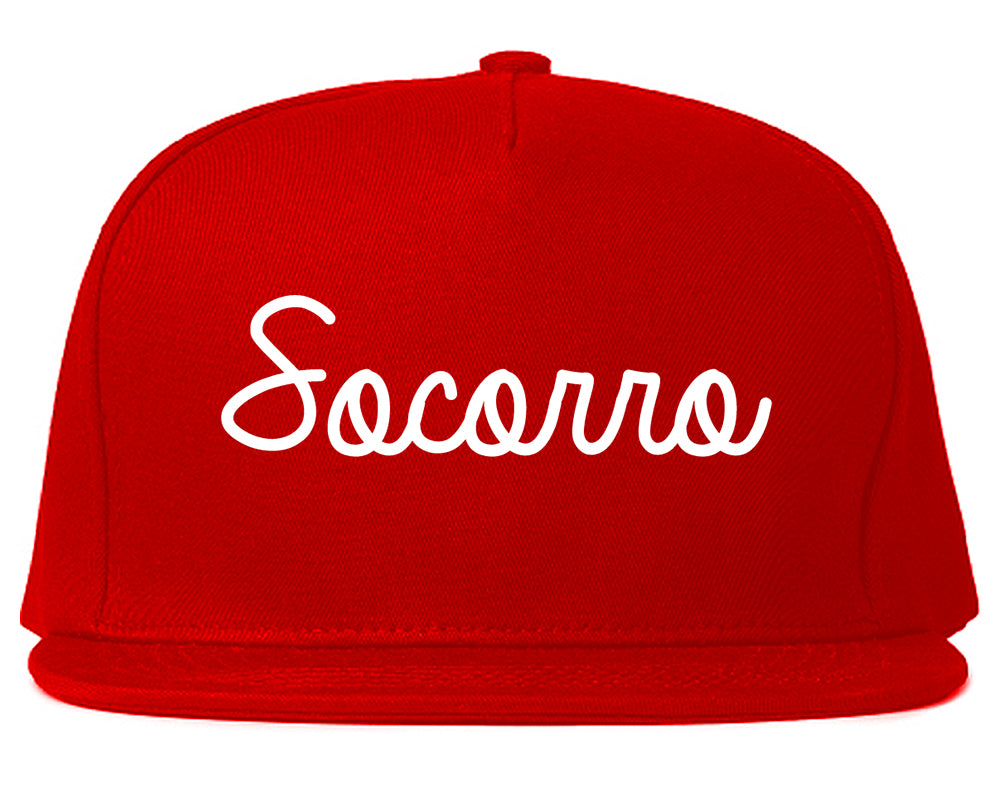 Socorro New Mexico NM Script Mens Snapback Hat Red