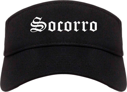 Socorro New Mexico NM Old English Mens Visor Cap Hat Black