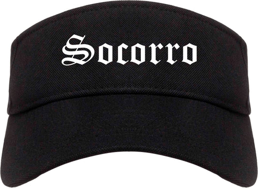 Socorro New Mexico NM Old English Mens Visor Cap Hat Black