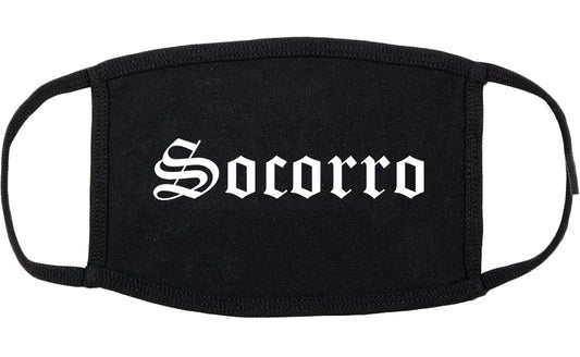 Socorro Texas TX Old English Cotton Face Mask Black