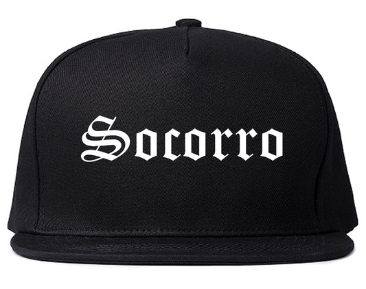 Socorro Texas TX Old English Mens Snapback Hat Black