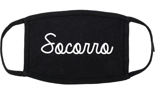 Socorro Texas TX Script Cotton Face Mask Black