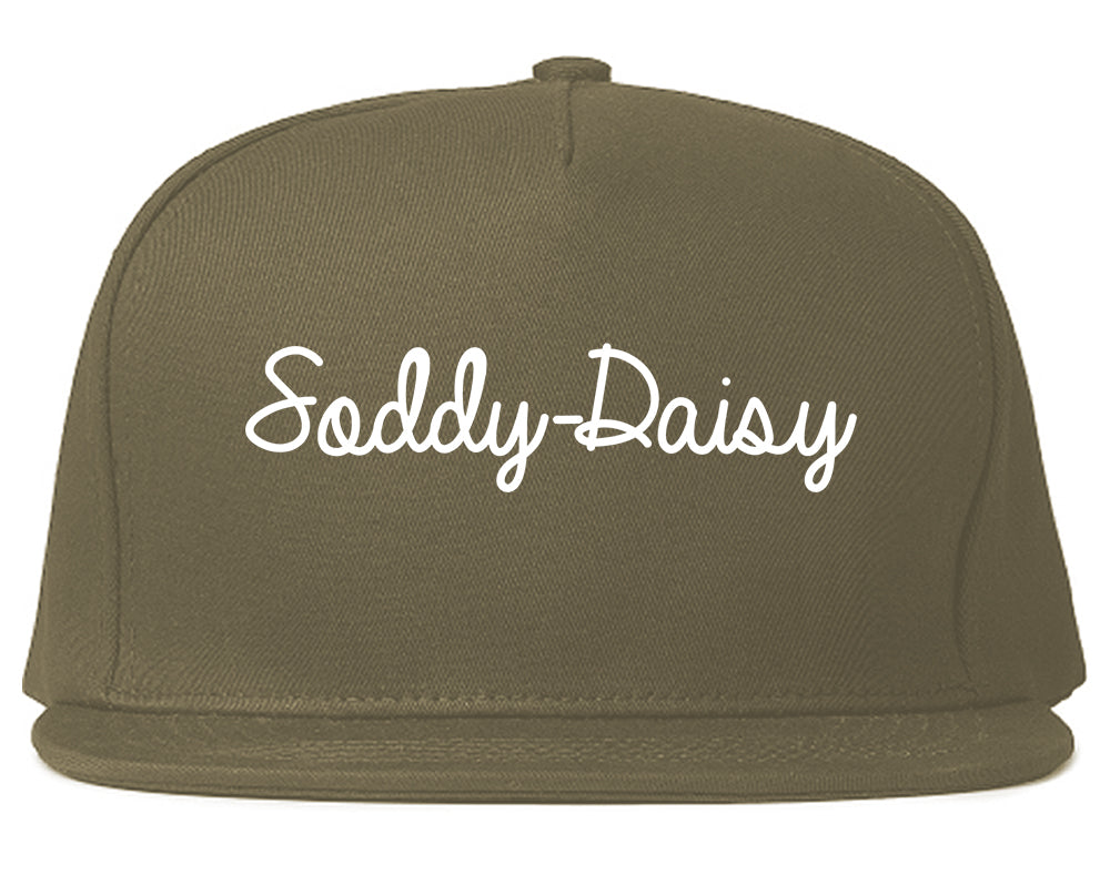 Soddy Daisy Tennessee TN Script Mens Snapback Hat Grey