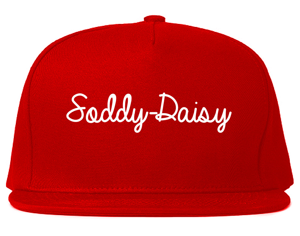 Soddy Daisy Tennessee TN Script Mens Snapback Hat Red