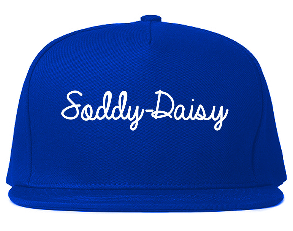 Soddy Daisy Tennessee TN Script Mens Snapback Hat Royal Blue