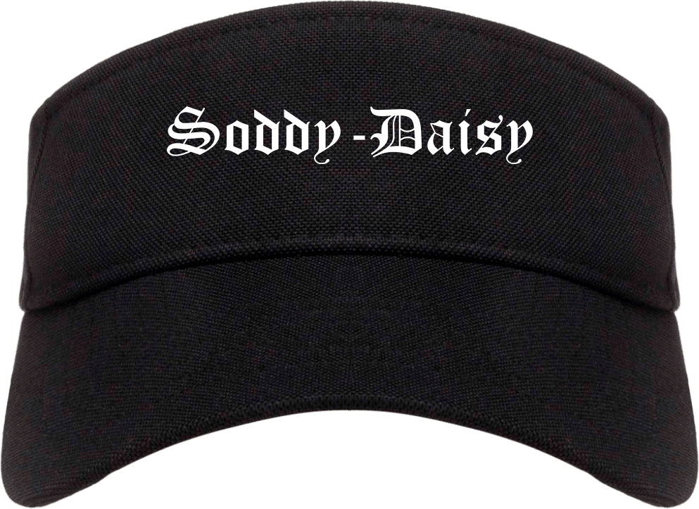 Soddy Daisy Tennessee TN Old English Mens Visor Cap Hat Black