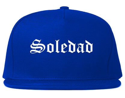 Soledad California CA Old English Mens Snapback Hat Royal Blue