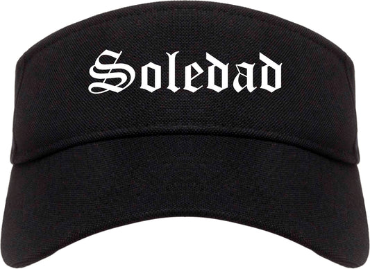 Soledad California CA Old English Mens Visor Cap Hat Black