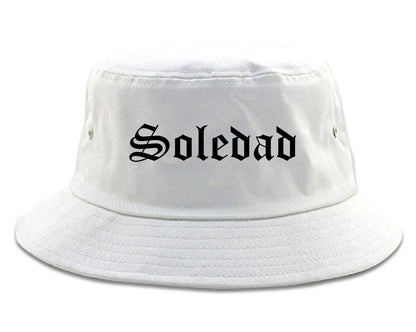 Soledad California CA Old English Mens Bucket Hat White