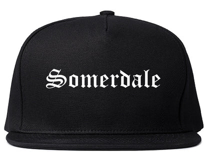 Somerdale New Jersey NJ Old English Mens Snapback Hat Black