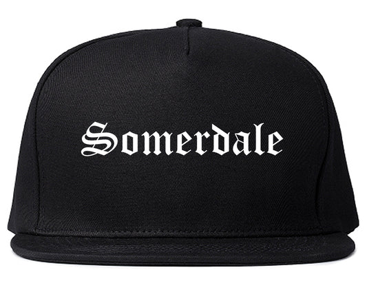 Somerdale New Jersey NJ Old English Mens Snapback Hat Black
