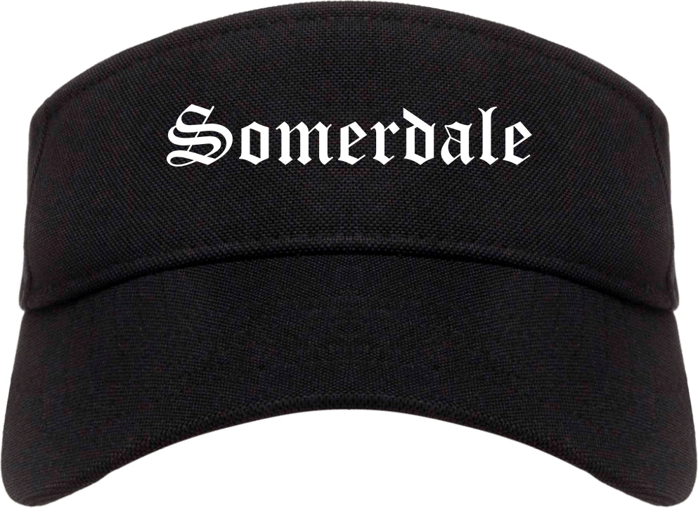 Somerdale New Jersey NJ Old English Mens Visor Cap Hat Black