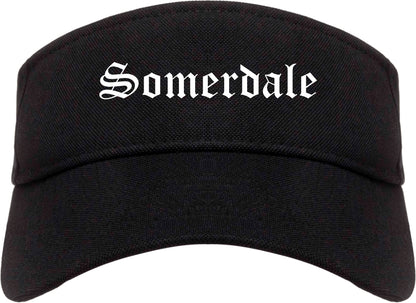 Somerdale New Jersey NJ Old English Mens Visor Cap Hat Black