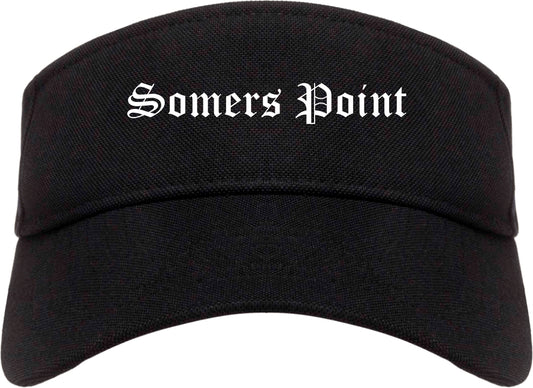 Somers Point New Jersey NJ Old English Mens Visor Cap Hat Black